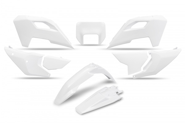 Plastic Kit white for Husqvarna TE 250 - TE 125 - FE 250 - TE 300 - FE 350 - FE 450 - FE 501 - TE 150 Plastic Kit white for Husqvarna TE 250 - TE 125 - FE 250 - TE 300 - FE 350 - FE 450 - FE 501 - TE 150